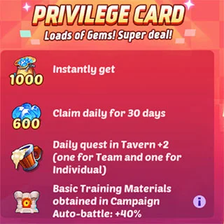 Privilege Card